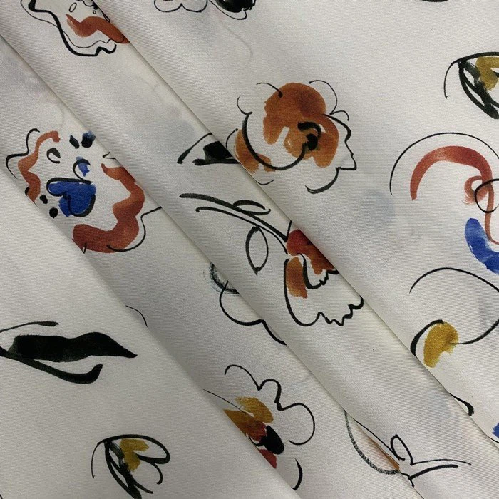 gouache style print cotton fabric hot selling